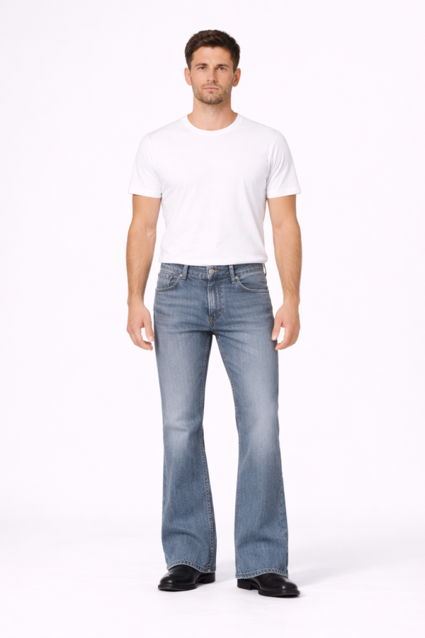 Vintage Wash Grey Bootcut Fit Jeans for Men | Premium Flare Fit